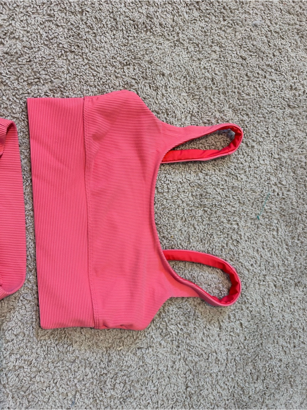 Beach Riot Pink Ribbed Workout Set - Sports Bra & High-Waisted Leggings